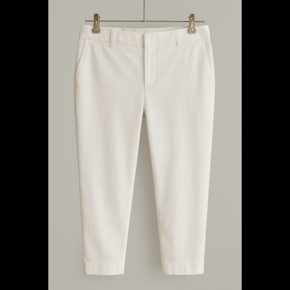 Chico's Cotton White Cropped Ankle Pants